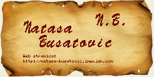Nataša Bušatović vizit kartica